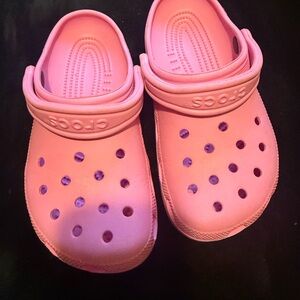 CROCS Kids Light Pink bubble gum colored Clogs